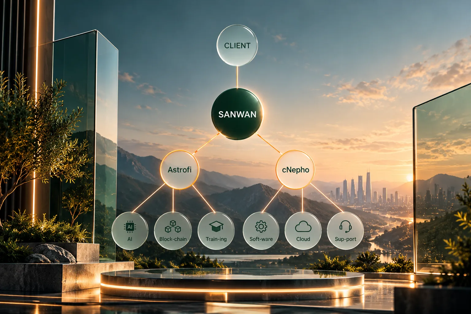 Sanwan connects the client with its specialist delivery partners